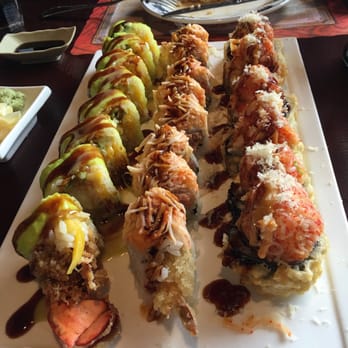 Yama Fuji - From left to right - 2014 roll , lovely roll and yama fuji roll - Sushi Bars Near Me - Providence, Rhode Island