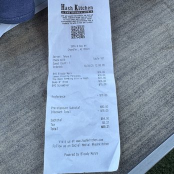 Hash Kitchen - Our food we ordered - Breakfast & Brunch Near Me - Chandler, Arizona