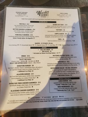 Menu photo 8 Wooden Robot Brewery Charlotte, NC Menu photo 8 Wooden Robot Brewery Charlotte, NC