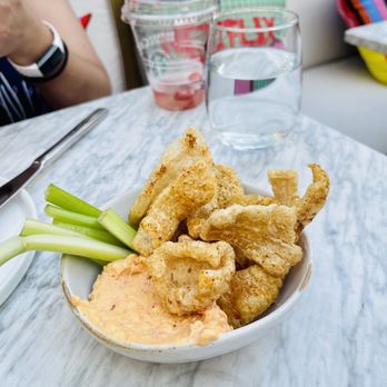 Netflix Bites - Pork rinds and pimento cheese - American Near Me - Los Angeles, California