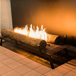 Old Orchard Country Club - Fireplace in the main bar (cocktail hour space for our wedding reception)