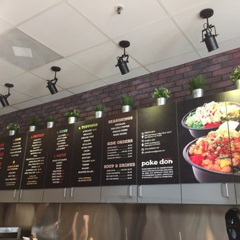 Poke Don - Main menu board above cash register - Poke Near Me - Hayward, California Poke Don - Main menu board above cash register - Poke Near Me - Hayward, California