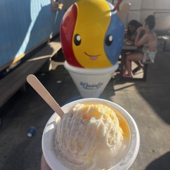 Waiola Shave Ice - Large size with lychee, lilikoi, and milk tea - Ice Cream & Frozen Yogurt Near Me - Honolulu, Hawaii Waiola Shave Ice - Large size with lychee, lilikoi, and milk tea - Ice Cream & Frozen Yogurt Near Me - Honolulu, Hawaii