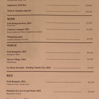 L’orangerie - Sixth menu page - French Near Me - Coronado, California