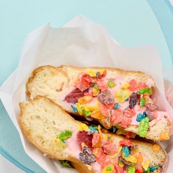 Stack Creamery - Donut with strawberry ice cream - Desserts Near Me - Westwood, New Jersey Stack Creamery - Donut with strawberry ice cream - Desserts Near Me - Westwood, New Jersey