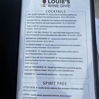 Louie's Wine Dive & Kitchen 119 - Cocktails!! I tried the L cup - Wine Bars Near Me - Leawood, Kansas Louie's Wine Dive & Kitchen 119 - Cocktails!! I tried the L cup - Wine Bars Near Me - Leawood, Kansas