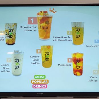 R&B Tea - Opening Weekend - May 2022 Menu - Coffee & Tea Near Me - Norwalk, California