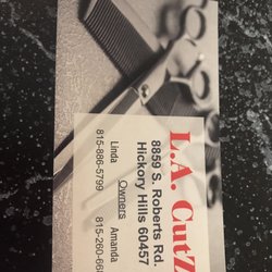 L A CutZ - Linda & Amanda's business card