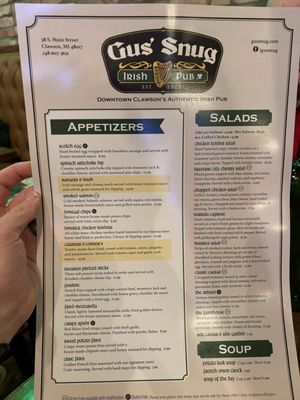 Menu photo 4 Gus' Snug Clawson, MI