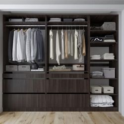 Hammer & Nails - Stylish custom closet. The Mr. and Mrs. we're very please with this one.
