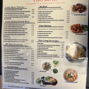 Pho Real - Menu page 1 of 2 - Vietnamese Near Me - Burnsville, Minnesota