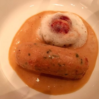 Le Taillevent - Lobster on risotto and lobster "sausage" in a creamy lobster sauce - French Near Me - Paris, 75 Le Taillevent - Lobster on risotto and lobster "sausage" in a creamy lobster sauce - French Near Me - Paris, 75