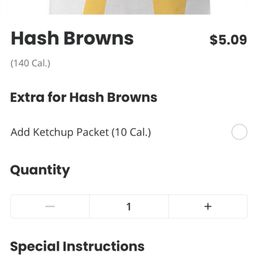 Ridiculously over priced hash brown. Wow. Ridiculously over priced hash brown. Wow.