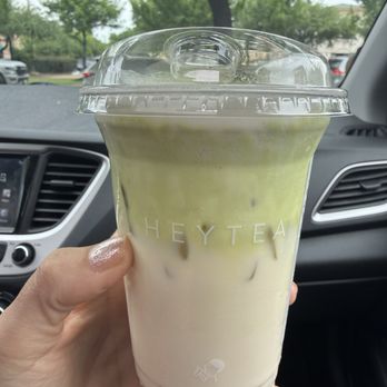 Heytea - Pistachio jasmine cloud tea - Tea Rooms Near Me - Houston, Texas