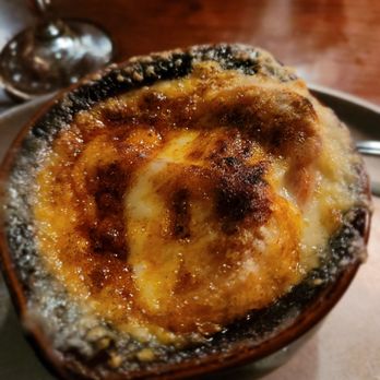 Horsefeathers - French onion soup. Perfect brown bubbly cheese. Nom nom! - American Near Me - Tarrytown, New York Horsefeathers - French onion soup. Perfect brown bubbly cheese. Nom nom! - American Near Me - Tarrytown, New York