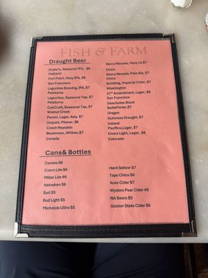 Menu photo 1 Fish & Farm San Francisco, CA Menu photo 1 Fish & Farm San Francisco, CA