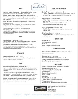 Menu photo 7 Palate Jackson, WY