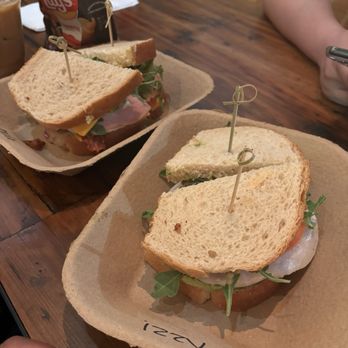 Moonridge Coffee Company  - BLT (left) Chipotle Turkey Sandwich (right) - Coffee & Tea Near Me - Big Bear Lake, California
