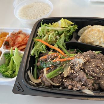 Kkoki Korean BBQ - Beef Bulgogi Combo Plate 소불고기 콤보 - Korean Near Me - Denver, Colorado