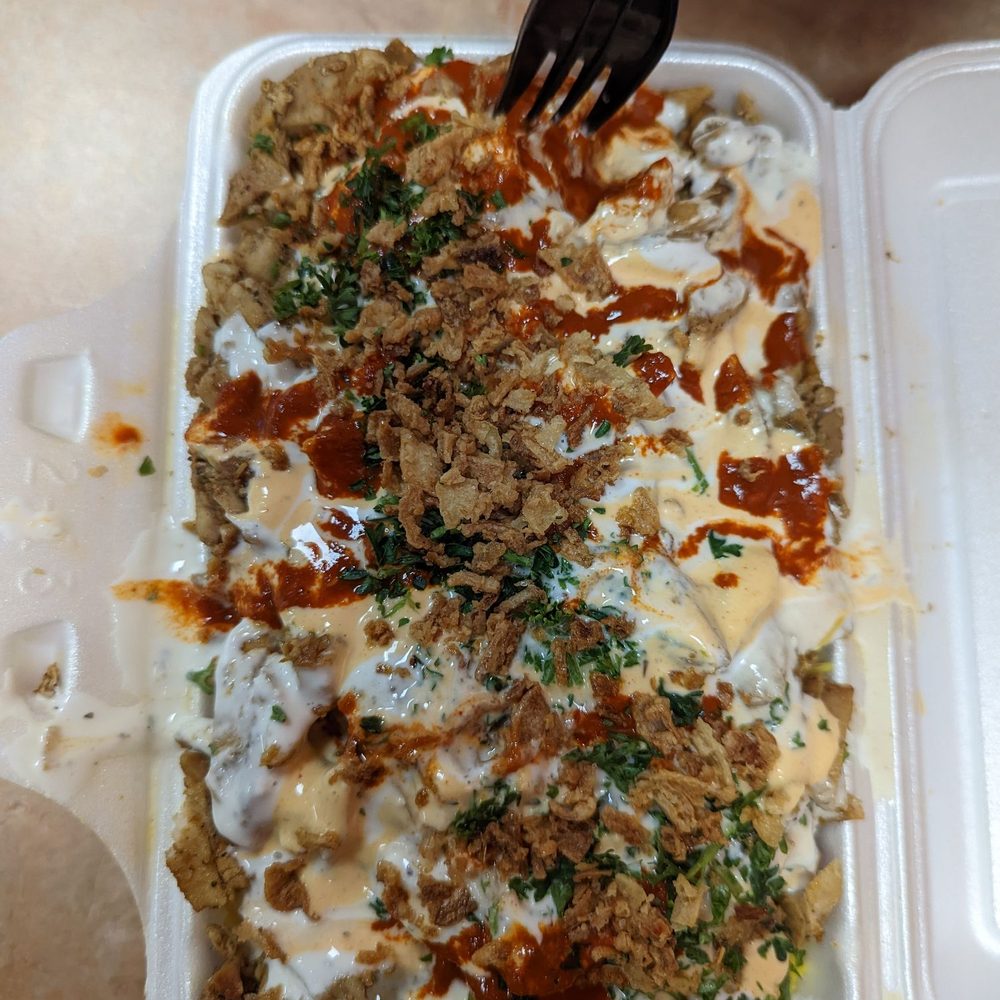 Shawarnado - Chicken shawarma plate on rice - Mediterranean Near Me - Mississauga, Ontario