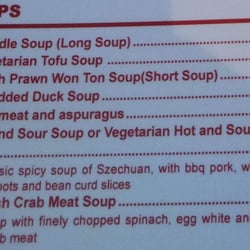 Ocean Garden Chinese Restaurant - Dine in menu