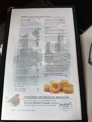 Menu photo 1 Calderone Club Milwaukee, WI