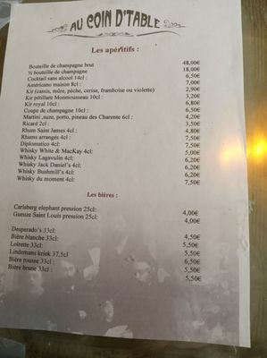 Menu photo 6 Au Coin D'Table Blois, 41 Menu photo 6 Au Coin D'Table Blois, 41