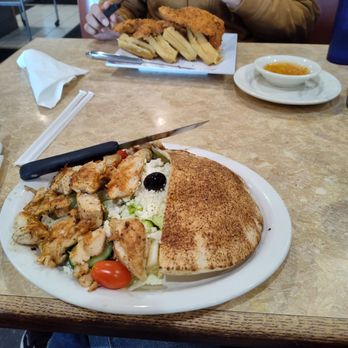 Cobbs Corner Cafe - Chicken kabob wrap and chicken and waffles - Breakfast & Brunch Near Me - Canton, Massachusetts