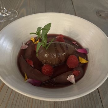 Violet - Chocolate Cremeux with berries - New American Near Me - Seattle, Washington