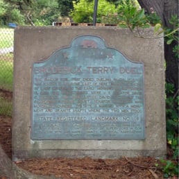 The historic marker. The historic marker.