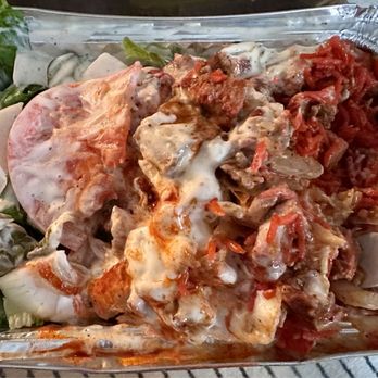 Mido’s Halal Food - Lamb & Chicken Combo with white sauce & hot sauce - Food Trucks Near Me - New York, New York Mido’s Halal Food - Lamb & Chicken Combo with white sauce & hot sauce - Food Trucks Near Me - New York, New York