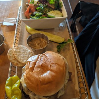 Hops Burger Bar - Nancy enjoyed hers as well! - Burgers Near Me - Greensboro, North Carolina Hops Burger Bar - Nancy enjoyed hers as well! - Burgers Near Me - Greensboro, North Carolina