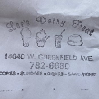 Lee's Dairy Treat - a piece of paper with the name lee's dairy treat written on it - Ice Cream & Frozen Yogurt Near Me - Brookfield, Wisconsin
