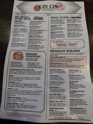 Menu photo 6 Cin Cin Burger BAR Winston-Salem, NC