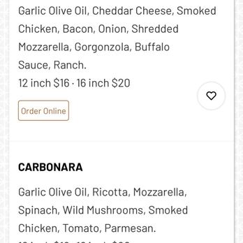 Ember + Ale - Ingredients listed for Carbonera pizza does not say that it contains pork and also shows it's supposed to have spinach on it. Major letdown. - Salad Near Me - Collegeville, Pennsylvania
