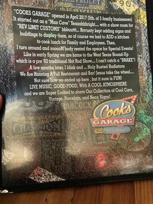 Menu photo 3 Cook's Garage Lubbock, TX Menu photo 3 Cook's Garage Lubbock, TX