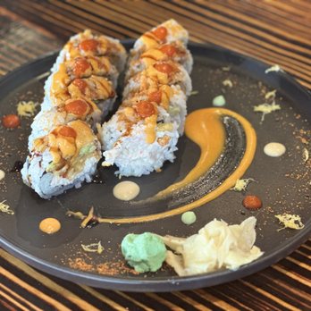 Hokkaido Ramen & Sushi Bar - New Orleans Roll
California roll topped with baked crawfish and special chef sauce. - Sushi Bars Near Me - Waco, Texas Hokkaido Ramen & Sushi Bar - New Orleans Roll
California roll topped with baked crawfish and special chef sauce. - Sushi Bars Near Me - Waco, Texas