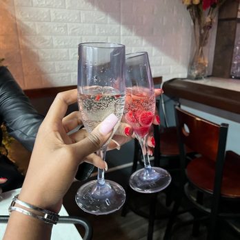 Cherry's Lounge - two glasses of champagne - American Near Me - Jersey City, New Jersey