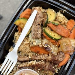Mr Yummy Yummy - Chased Mr. Yummy Yummy down today for their rib eye plate with rice and veggies at Friday Food Truck day at Idlewood Park!!