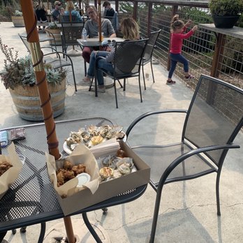 The Birds Cafe - Oysters, artichoke fritters, patio - Seafood Near Me - Bodega Bay, California