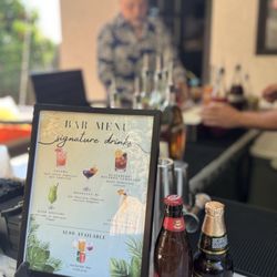 On Point Mobile Bartending - Cute bar menu alongside offered beers