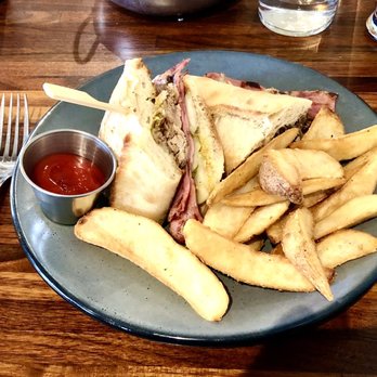 Cove Lakeside Bistro - The Cuban Sandwich with Fries - American Near Me - Portage, Michigan