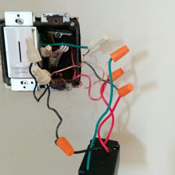 C & R Electric - Too many wires in the junction box so a dimmer switch can't easily be fit in without trimming the wires. - Electricians Near Me - Burien, Washington C & R Electric - Too many wires in the junction box so a dimmer switch can't easily be fit in without trimming the wires. - Electricians Near Me - Burien, Washington