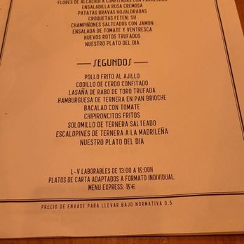 El Cinco De Tirso - Tapas/Small Plates Near Me - Madrid, M