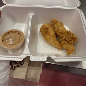 Raising Cane's Chicken Fingers - This is seriously the size of my chicken tender. - Chicken Shop Near Me - Midvale, Utah Raising Cane's Chicken Fingers - This is seriously the size of my chicken tender. - Chicken Shop Near Me - Midvale, Utah