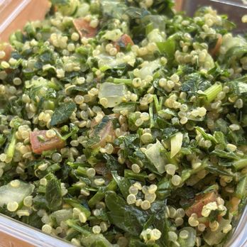 Seaside Market - TABOULEH QUINOA SALAD (minced parsley, mint, scallions, cucumbers, tomatoes, quinoa, lemon juice, and olive oil) - Grocery Near Me - Cardiff, California Seaside Market - TABOULEH QUINOA SALAD (minced parsley, mint, scallions, cucumbers, tomatoes, quinoa, lemon juice, and olive oil) - Grocery Near Me - Cardiff, California
