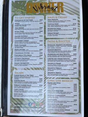 Menu photo 1 Vibrant Cabo San Lucas, BCS Menu photo 1 Vibrant Cabo San Lucas, BCS