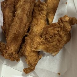 Half eaten chicken tender given to my family from KFC in Rogers, AR