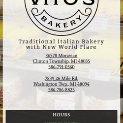 Vito's Bakery - Vito's Bakery is now Open in Washington Twp.