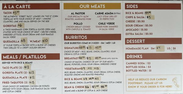 Menu photo 3 Boni's Tacos Cambria, CA